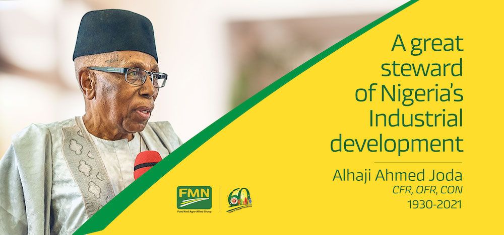 Flour Mills of Nigeria Plc mourns a great Titan of Nigerian Industry, Alhaji Ahmed Joda, CFR, OFR, CON.